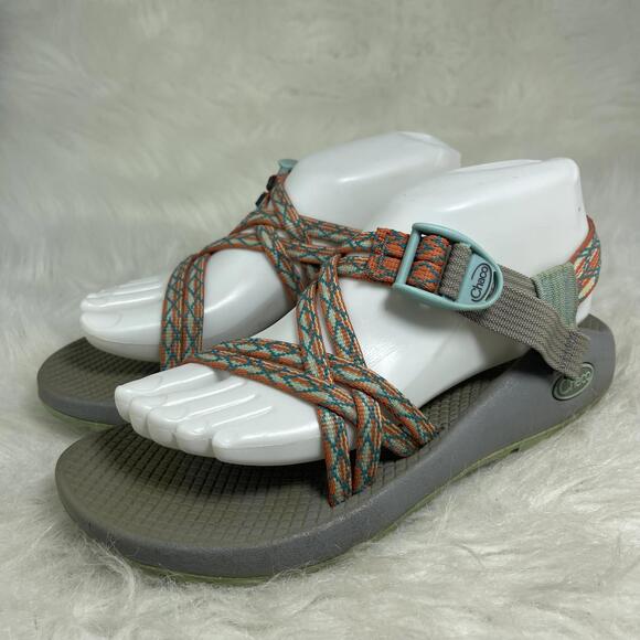Chaco Shoes - CHACO ZX1 AQUA ORANGE WOMAN SANDALS SIZE 7